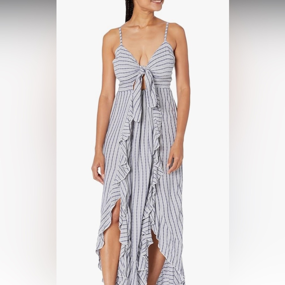 Front tie maxi dress